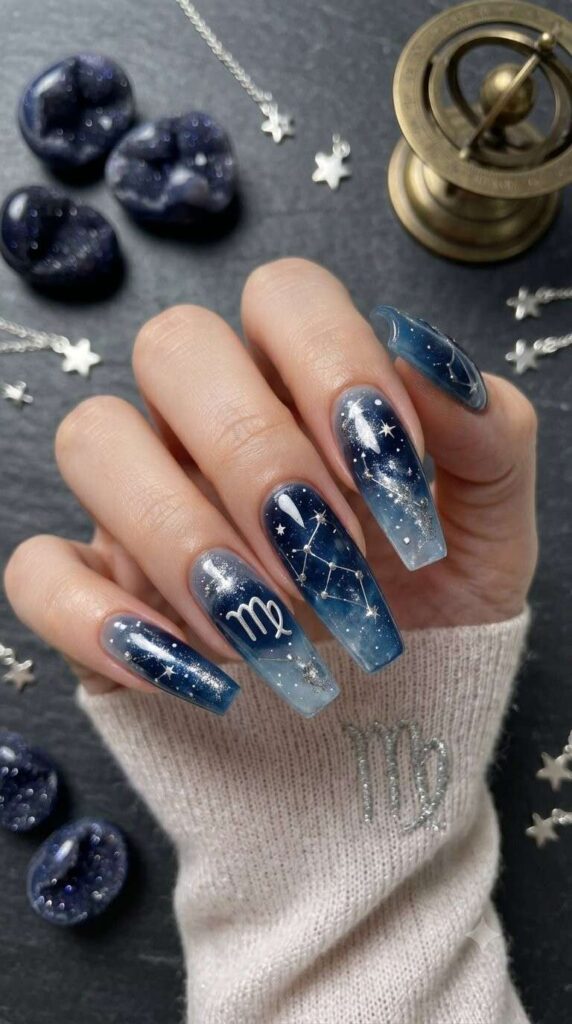 Virgo nail designs