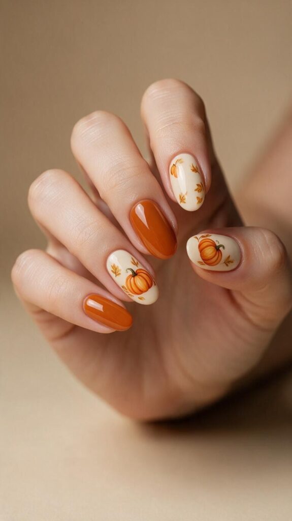 Pumpkin Nails 