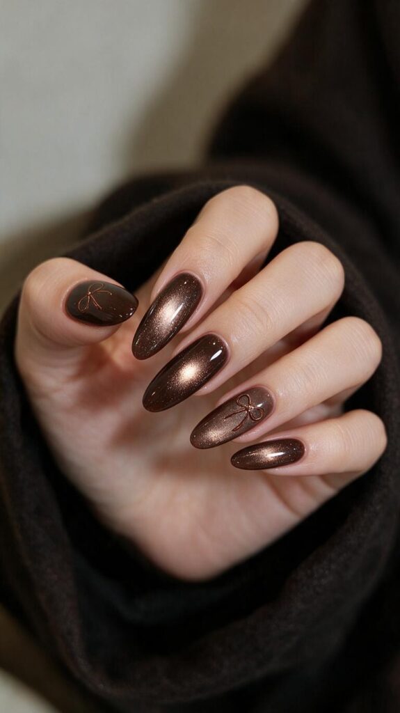 fall cat eye nails designs