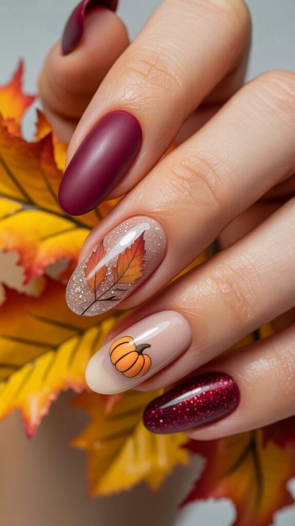 Fall Red Nails Designs