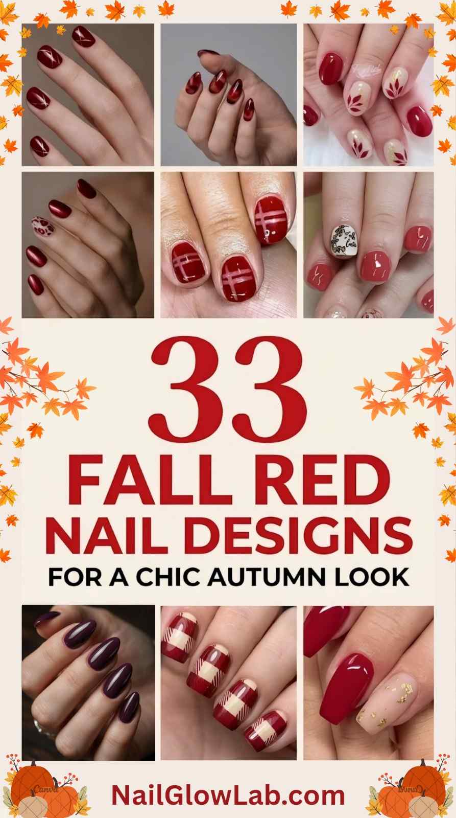Fall Red Nails Designs