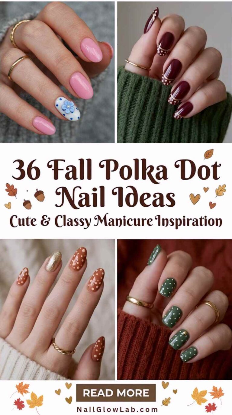 Fall Polka Dot Nails