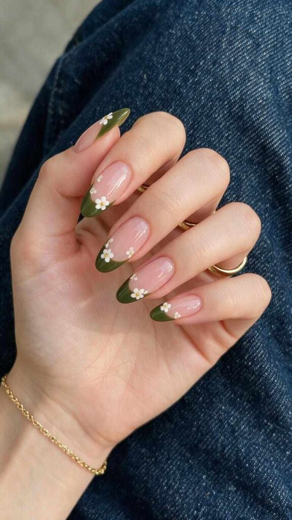 Fall Green Nails