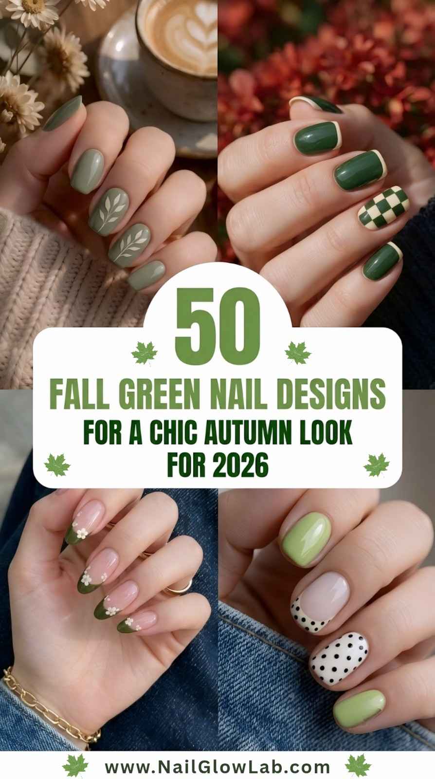 Fall Green Nails