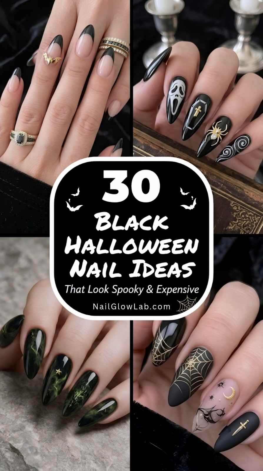 Black Halloween Nails