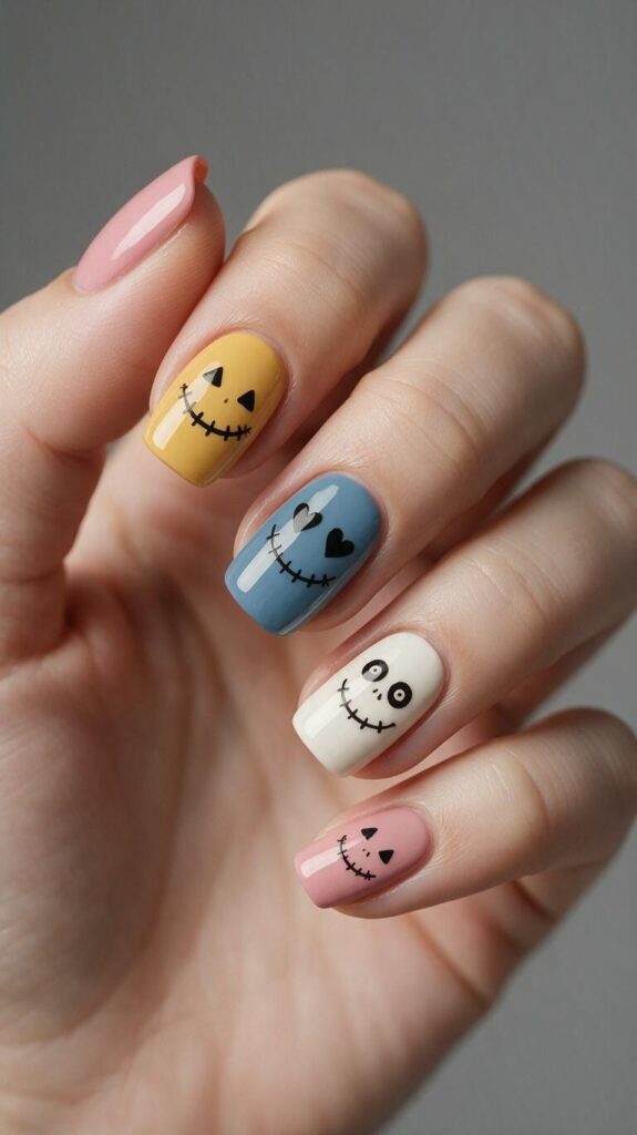 Simple Halloween Nails