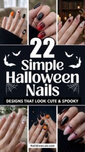 Simple Halloween Nails