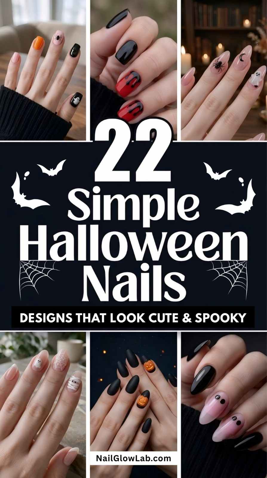 Simple Halloween Nails