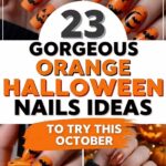 Orange Halloween Nails